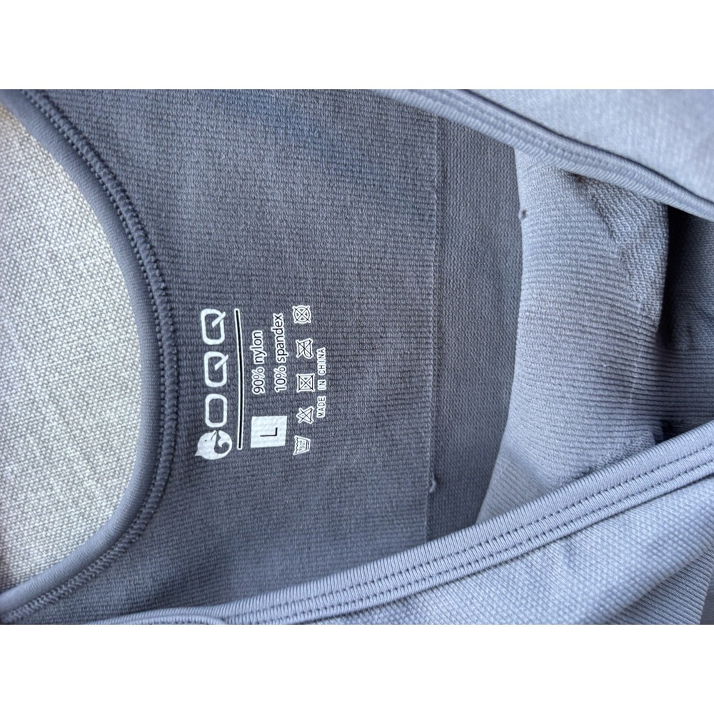 OQQ Ribbed Bodysuit Grey‎ New - Picture 3 of 3